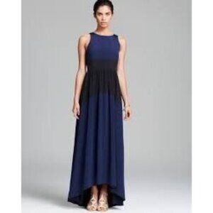 Tibi Navy & Black Open Back Maxi Dress Size 8 Fits size 6